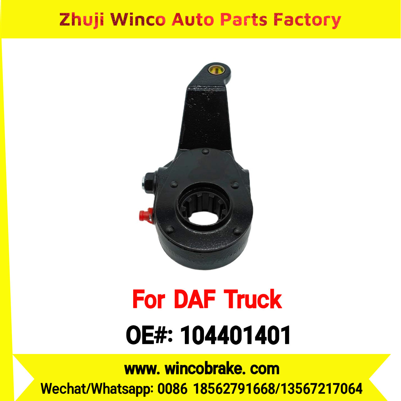 Winco OEM 104401401 Manual Slack Adjuster TO FIT DAF Truck RH Spline 10 Teeth Replaces Haldex