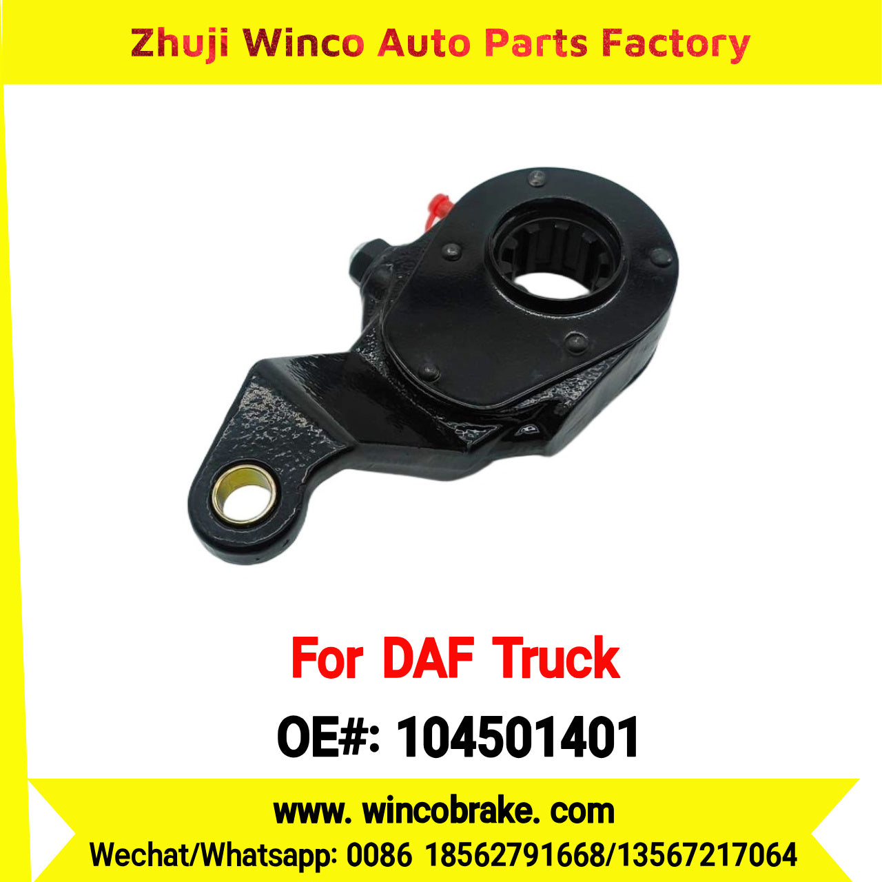 Winco OEM 104501401 Manual Slack Adjuster TO FIT DAF Truck LH Spline 10 Teeth Replaces Haldex