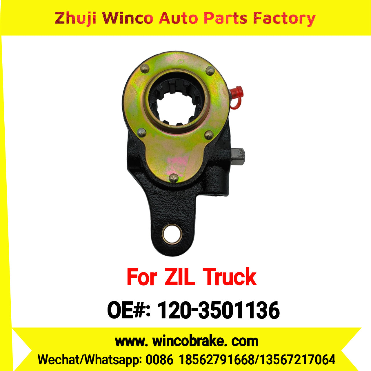 Winco OEM 120-3501136 Manual Slack Adjuster for Straight 10 Teeth Zil Truck Russian Heavy Duty