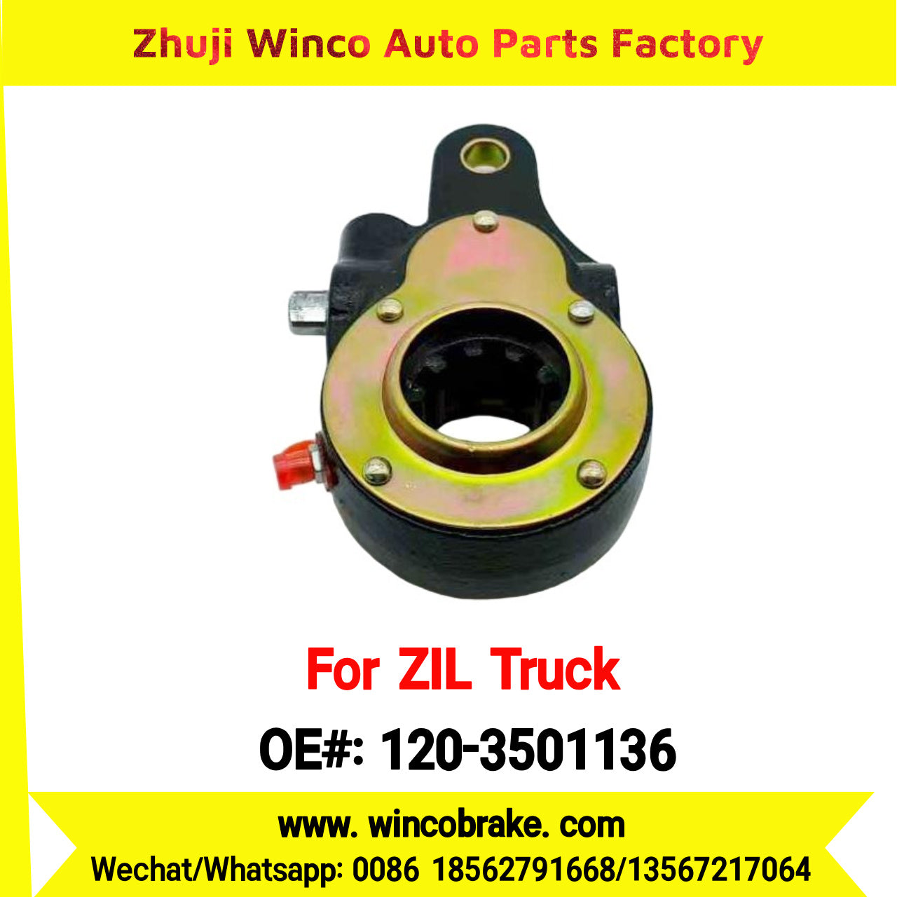 Winco OEM 120-3501136 Manual Slack Adjuster for Straight 10 Teeth Zil Truck Russian Heavy Duty