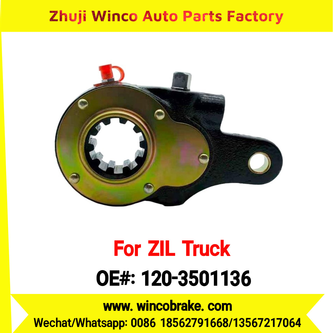 Winco OEM 120-3501136 Manual Slack Adjuster for Straight 10 Teeth Zil Truck Russian Heavy Duty