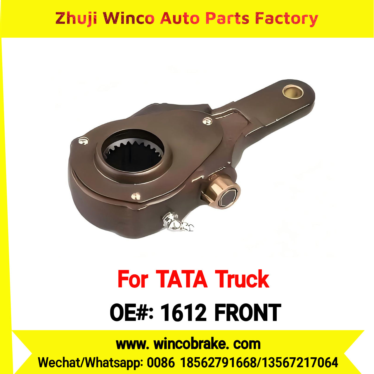 Winco OEM 1612 FRONT Top Quality Truck air Brake Parts Brake Pads Tata Manual Slack Adjuster