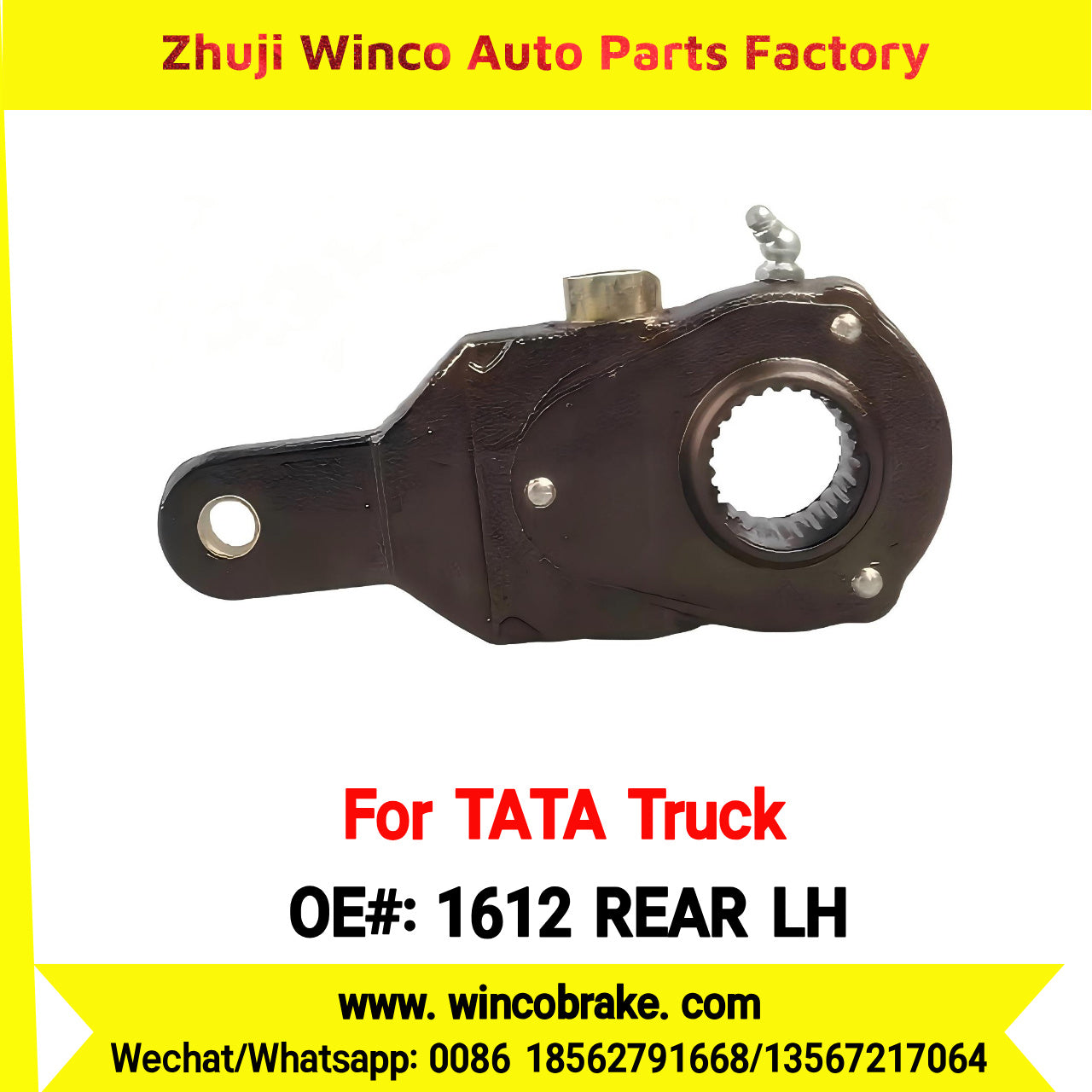 Winco OEM 1612 REAR Left Supply Tata Truck Brake Parts Brake Manual Slack Adjuster for Tata Truck Trailer Bus Spare Part for Truck