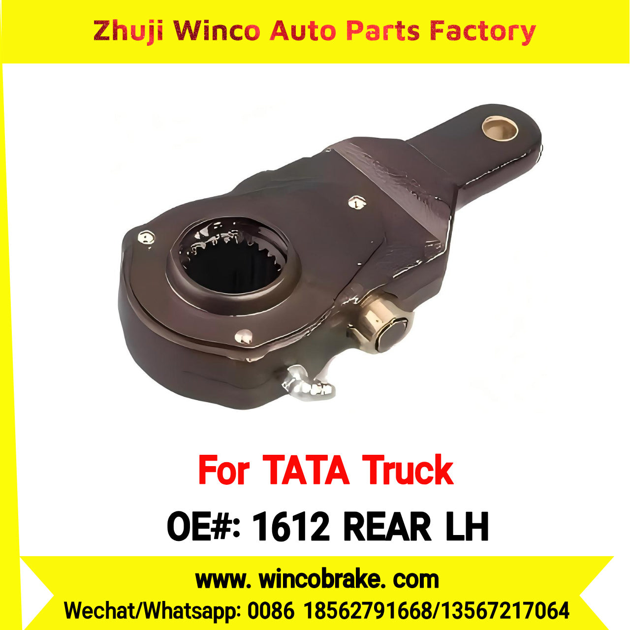 Winco OEM 1612 REAR Left Supply Tata Truck Brake Parts Brake Manual Slack Adjuster for Tata Truck Trailer Bus Spare Part for Truck