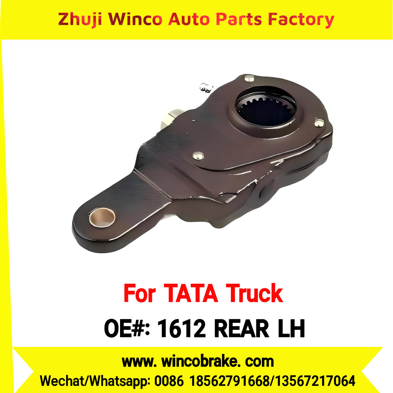 Winco OEM 1612 REAR Left Supply Tata Truck Brake Parts Brake Manual Slack Adjuster for Tata Truck Trailer Bus Spare Part for Truck