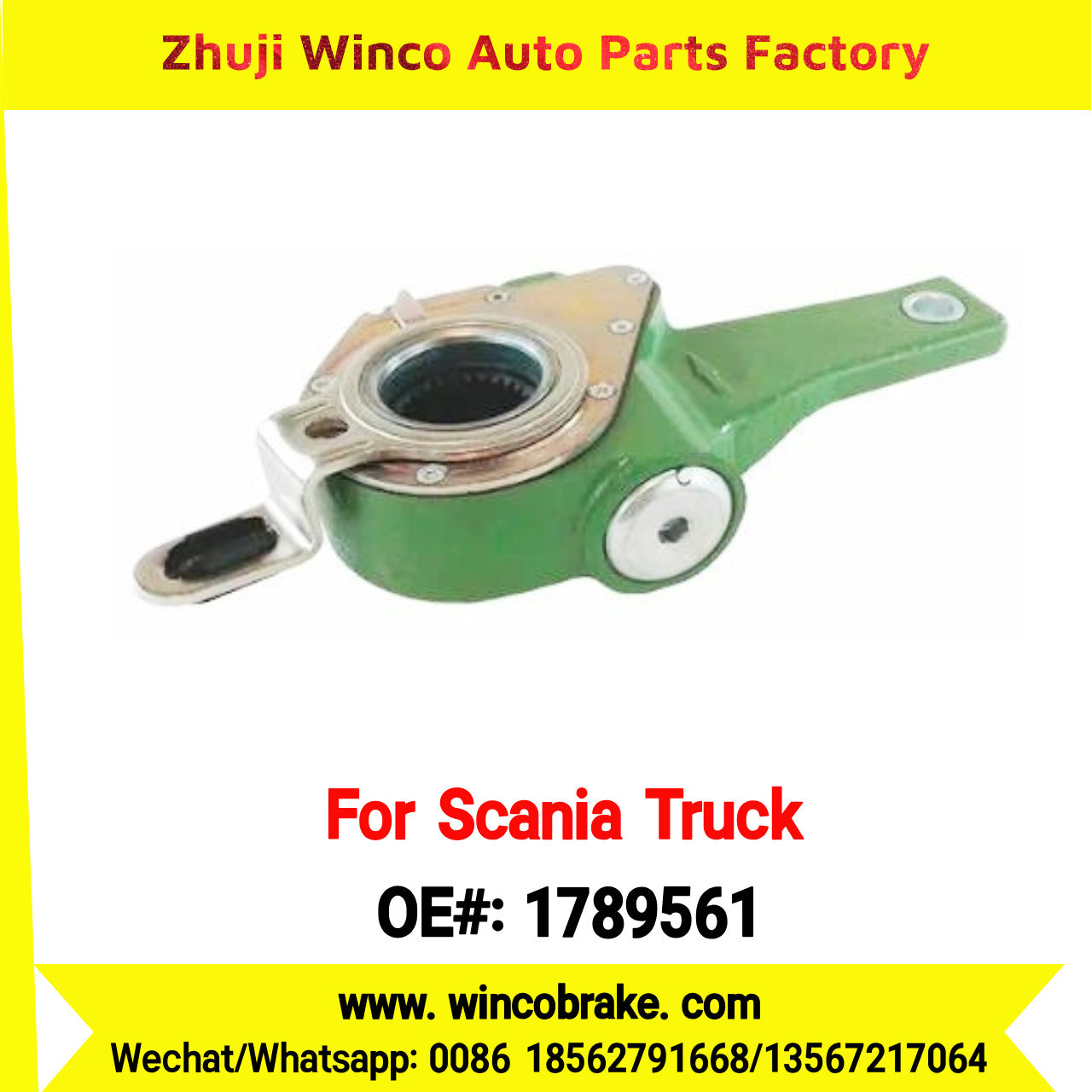 Winco OEM 1789561 Automatic Slack Adjuster TO FIT Scania TRUCK & BUS Replaces Haldex 72660 LH 10 Teeth Haldex