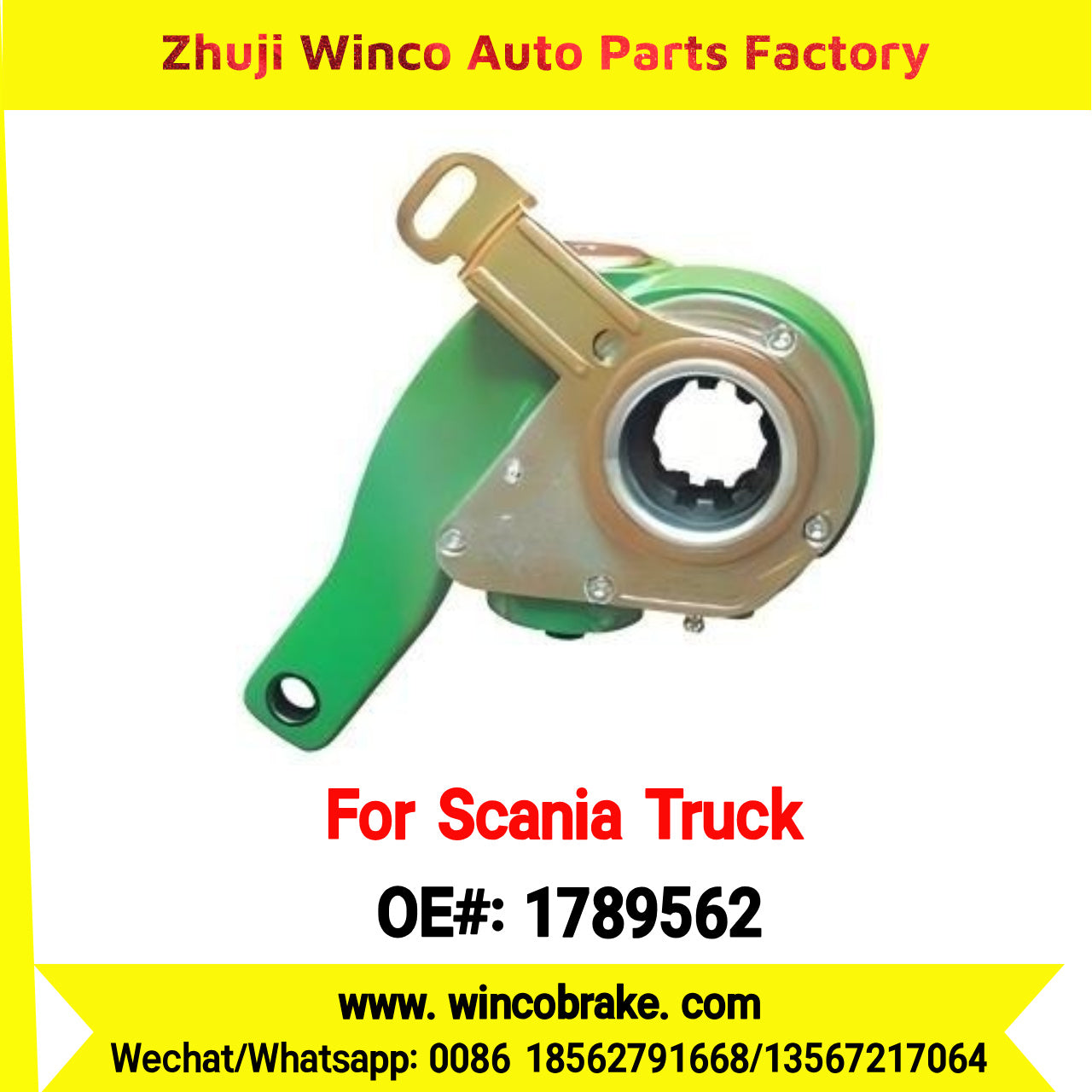 Winco OEM 1789562 Automatic Slack Adjuster TO FIT Scania TRUCK & BUS Replaces Haldex 72661 RH 10 Teeth Haldex