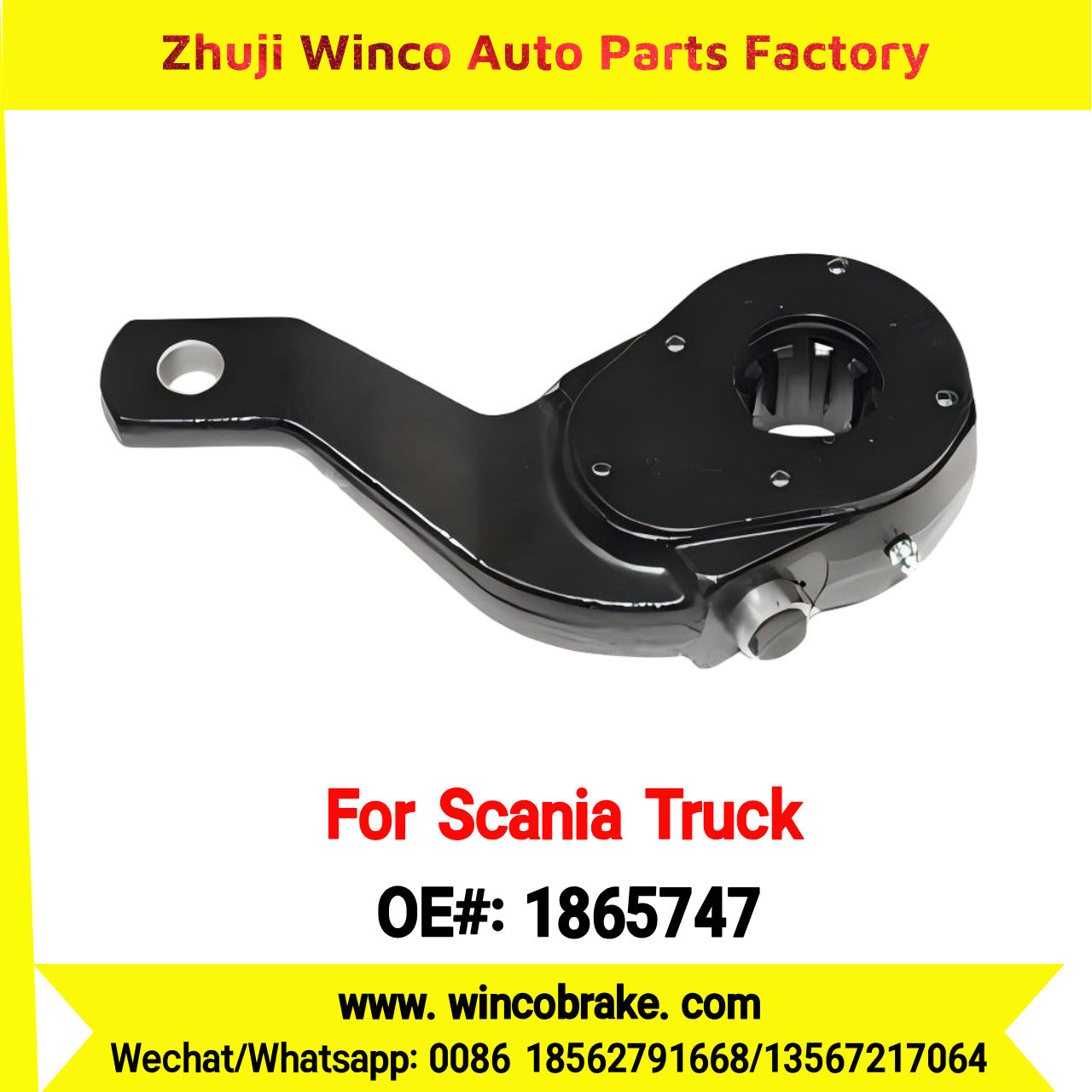 Winco OEM 1865747 Manual Slack Adjuster TO FIT Scania TRUCK & BUS Replaces Haldex 267027 RH 10 Teeth Haldex