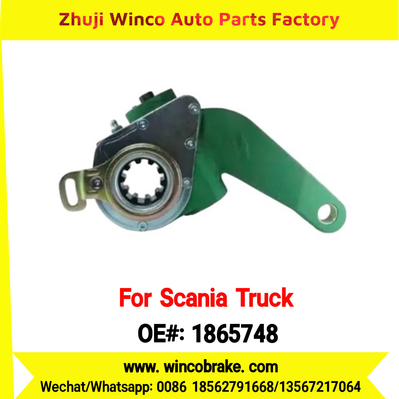 Winco OEM 1865748 Automatic Slack Adjuster TO FIT Scania TRUCK & BUS Replaces OEM 1789572 RH 10 Teeth Haldex