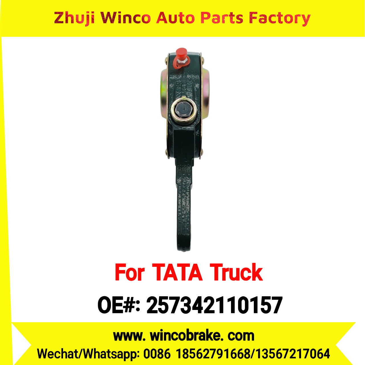 Winco OEM 257342110157 Manual Slack Adjuster for India Series TATA Trucks Parts 1612 FRONT 1 Hole 24 TEETH New Condition Brake Assembly