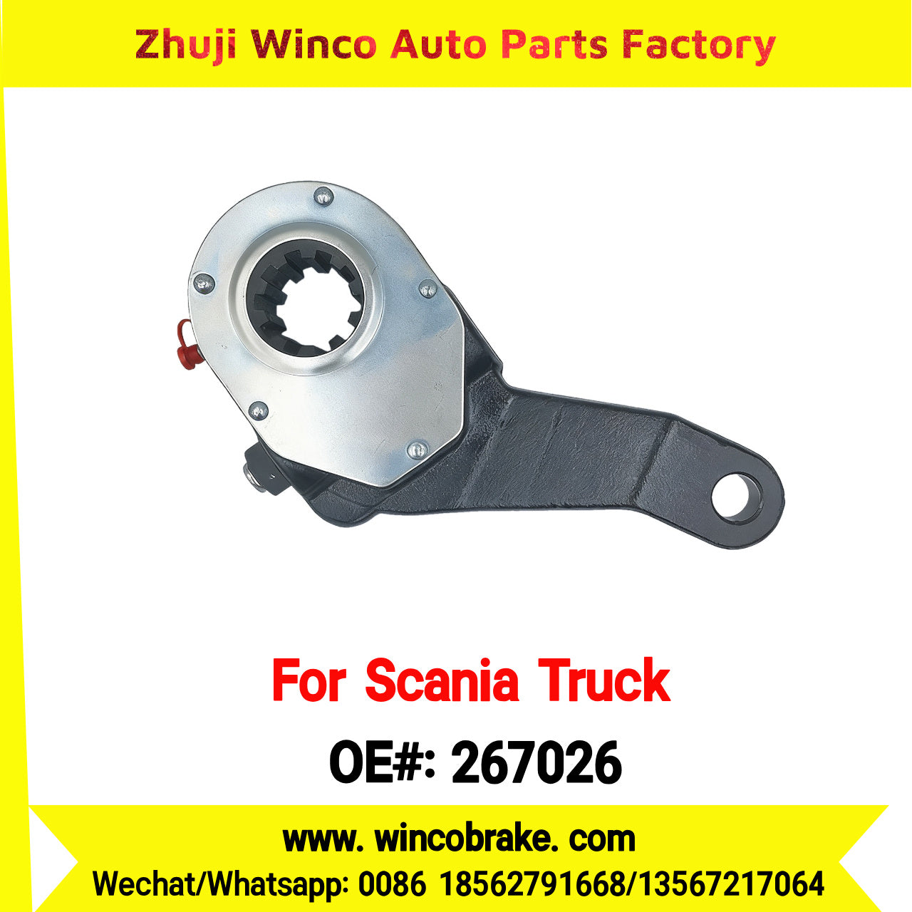 Winco OEM 267026 Manual Slack Adjuster TO FIT Scania TRUCK & BUS Replaces Knorr 267026 LH 10 Teeth Knorr