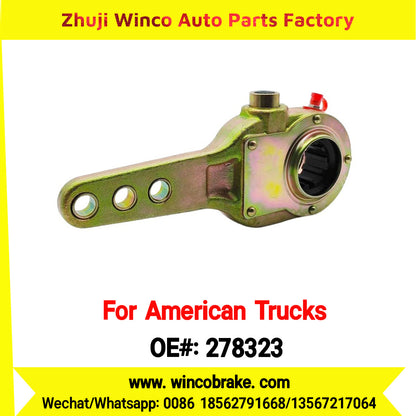 Winco OEM 278323 Manual Brake Slack Adjuster MERITOR AXLE Truck Trailer Straight 10 Spline Brake Systems Accessory American Trucks Type To Replace Haldex KN47001