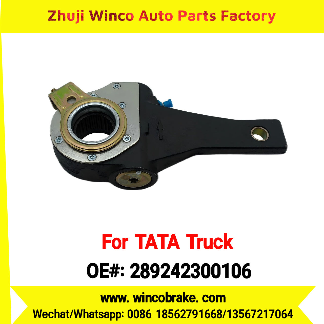 Winco OEM 289242300106 India Truck Parts New Automatic Brake Slack Adjuster for TATA Truck Brakes SUIT TO INDIAN TATA TRUCKS