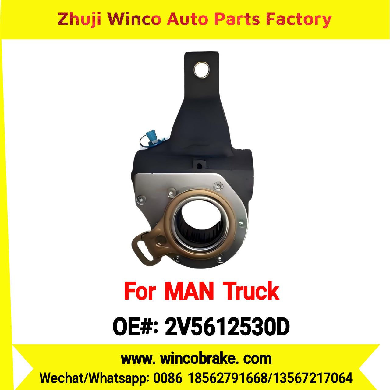 Winco OEM 2V5612530D Automatic Slack Adjuster for MAN TGX New Condition Steel Replacement for Haldex 80488C