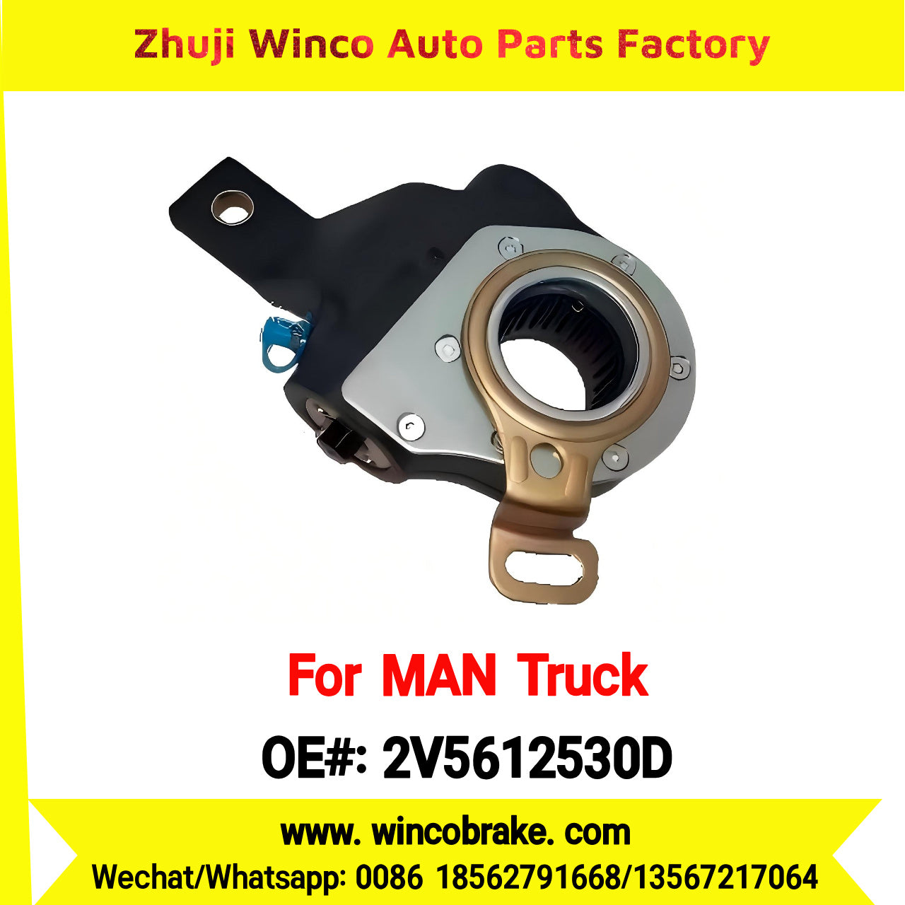 Winco OEM 2V5612530D Automatic Slack Adjuster for MAN TGX New Condition Steel Replacement for Haldex 80488C