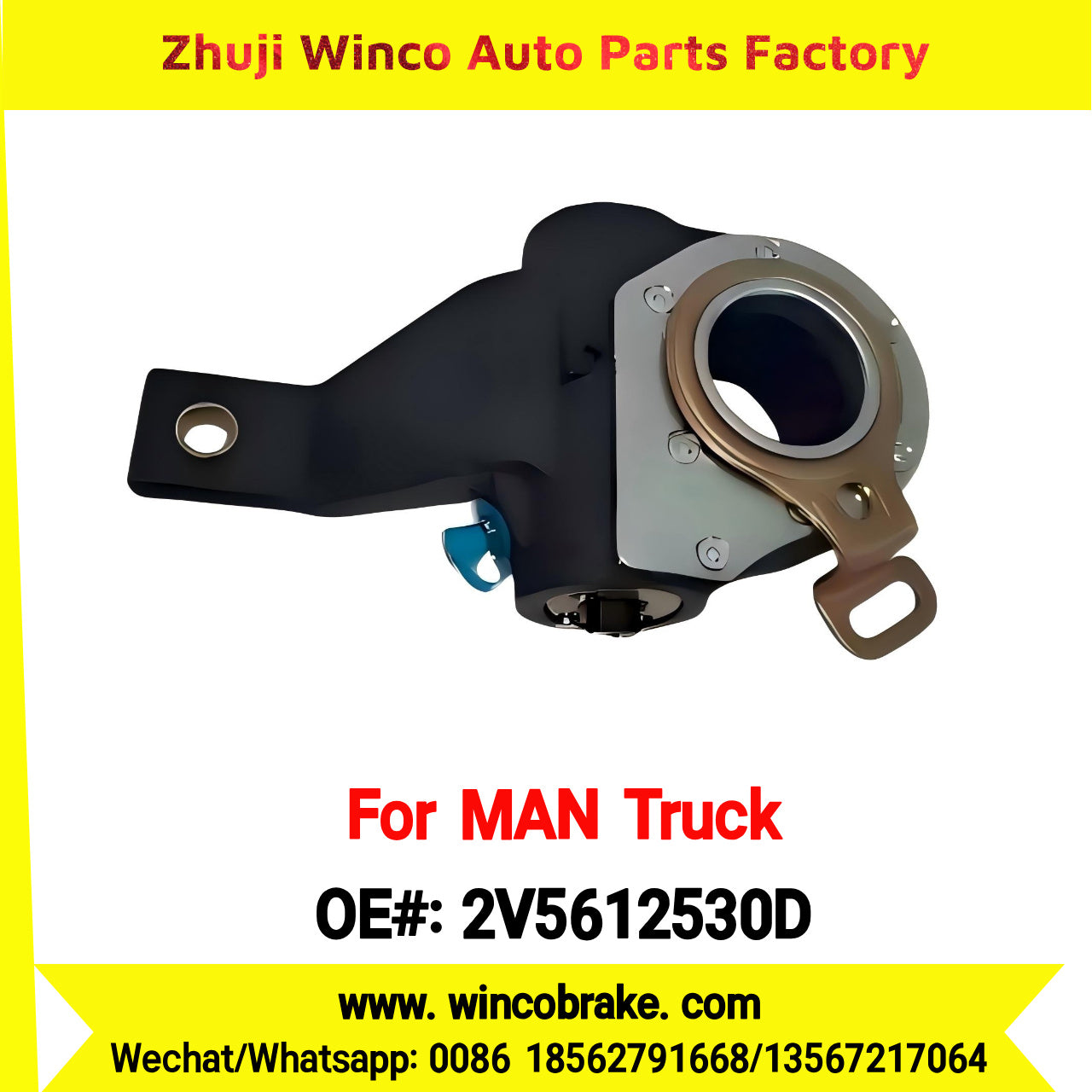 Winco OEM 2V5612530D Automatic Slack Adjuster for MAN TGX New Condition Steel Replacement for Haldex 80488C