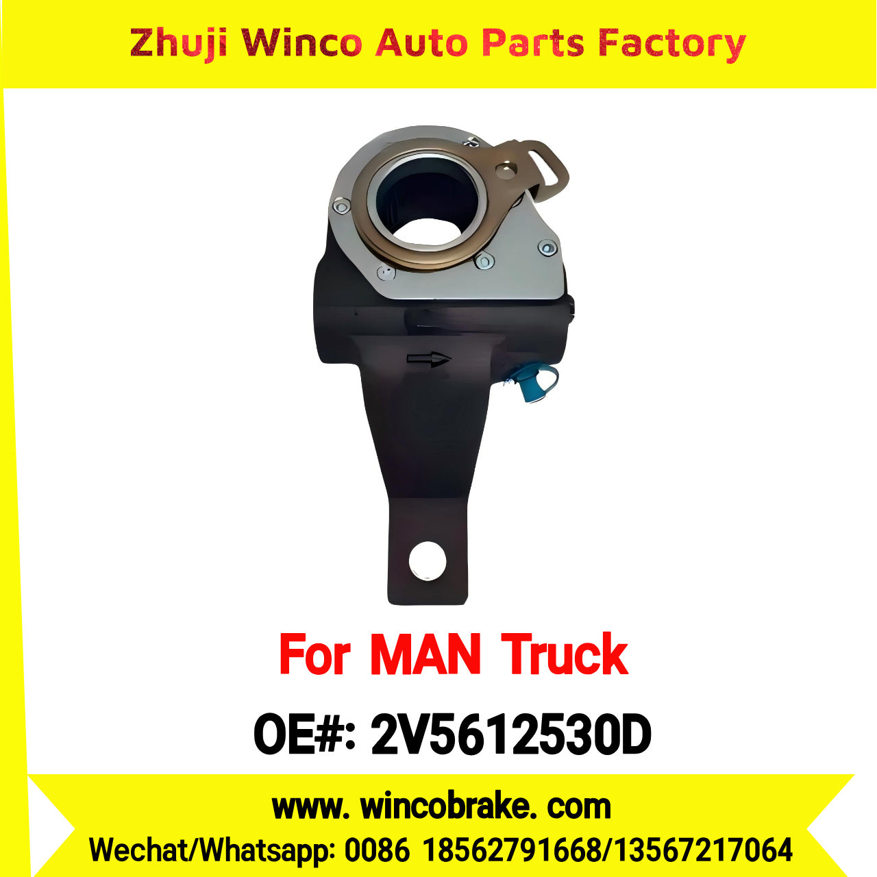 Winco OEM 2V5612530D Automatic Slack Adjuster for MAN TGX New Condition Steel Replacement for Haldex 80488C