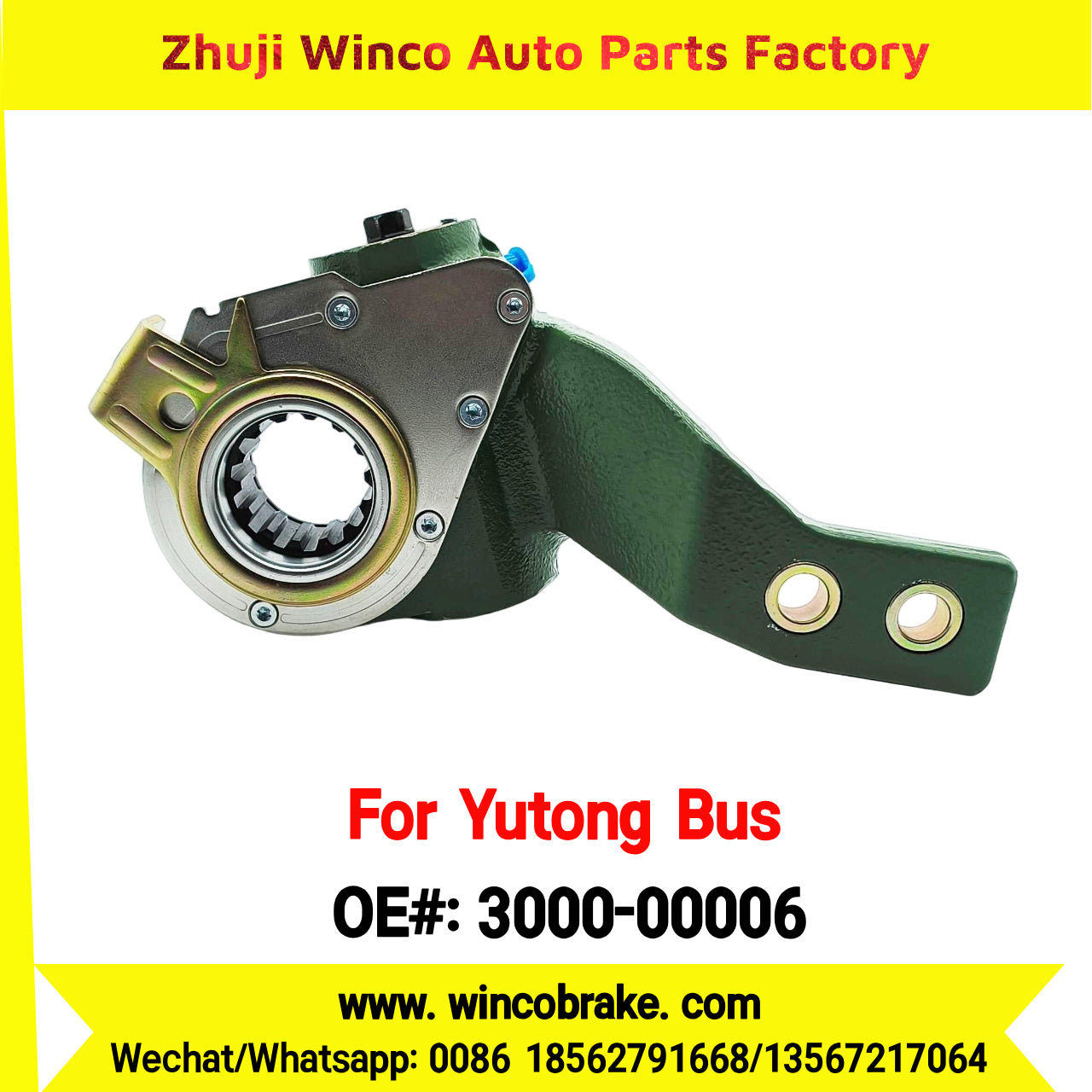 Winco OEM 3000-00006 Automatic Slack Adjuster TO FIT YUTONG BUS ZK6118 Chassis 14 Teeth