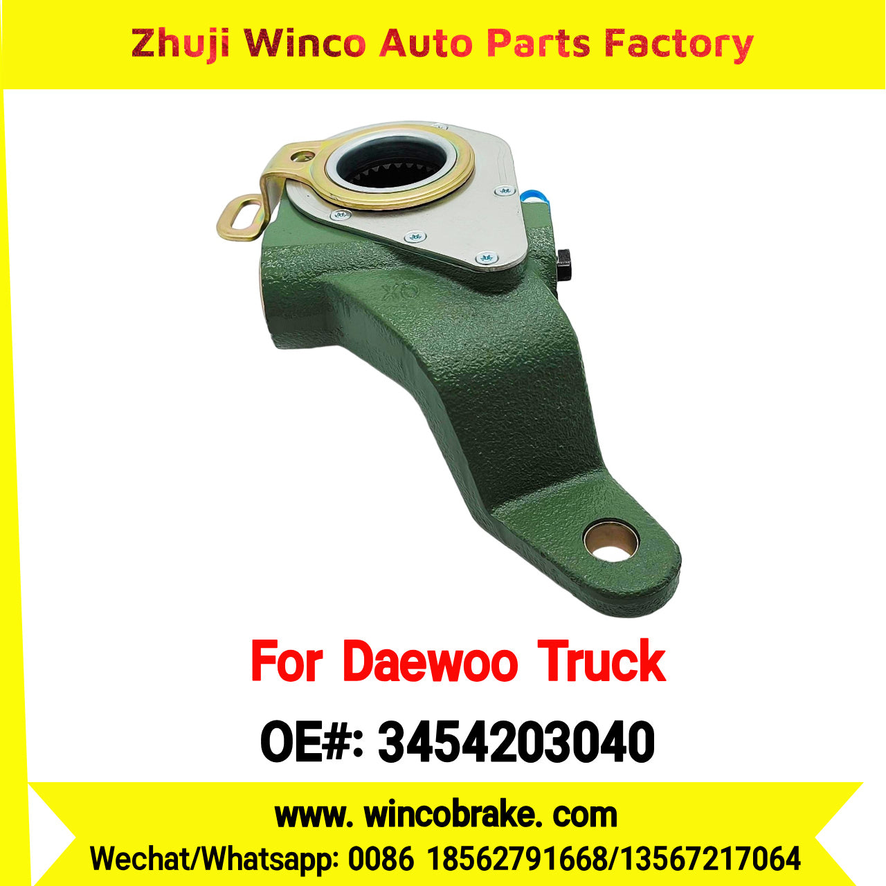 Winco OEM 3454203040 Automatic Slack Adjuster Suit to DAEWOO NOVUS TRUCKS Parts South Korea Southeast Asia Market