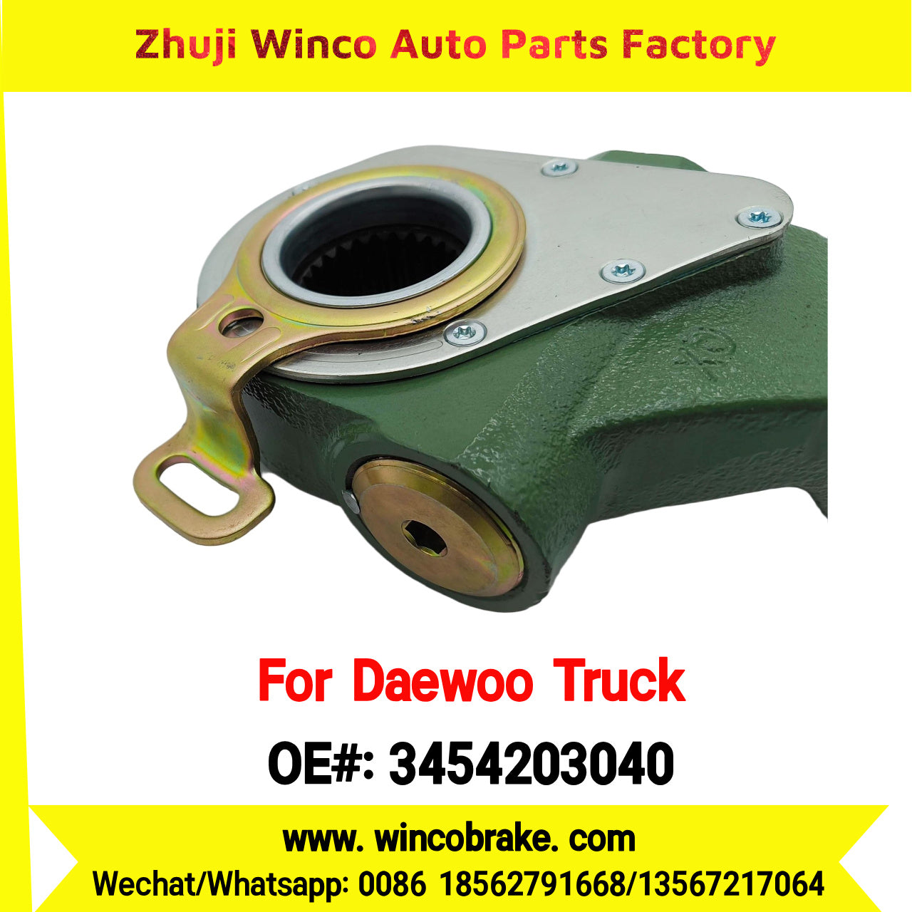 Winco OEM 3454203040 Automatic Slack Adjuster Suit to DAEWOO NOVUS TRUCKS Parts South Korea Southeast Asia Market