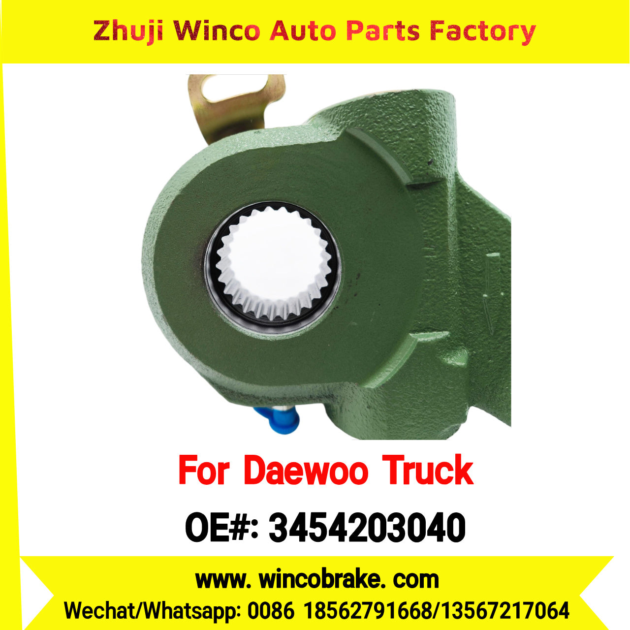 Winco OEM 3454203040 Automatic Slack Adjuster Suit to DAEWOO NOVUS TRUCKS Parts South Korea Southeast Asia Market