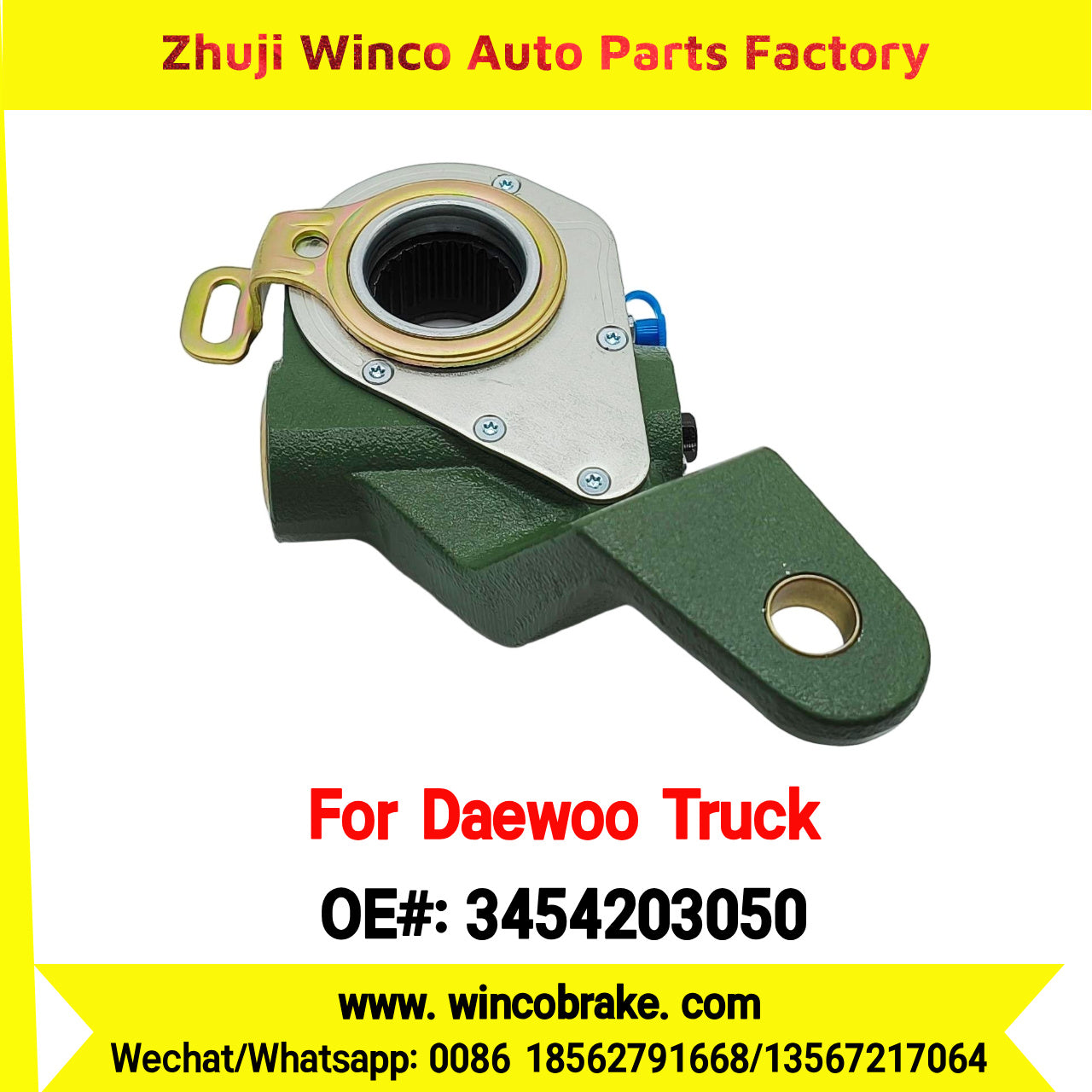 Winco OEM 3454203050 Automatic Slack Adjuster Suit to DAEWOO NOVUS TRUCKS Parts South Korea Southeast Asia Market