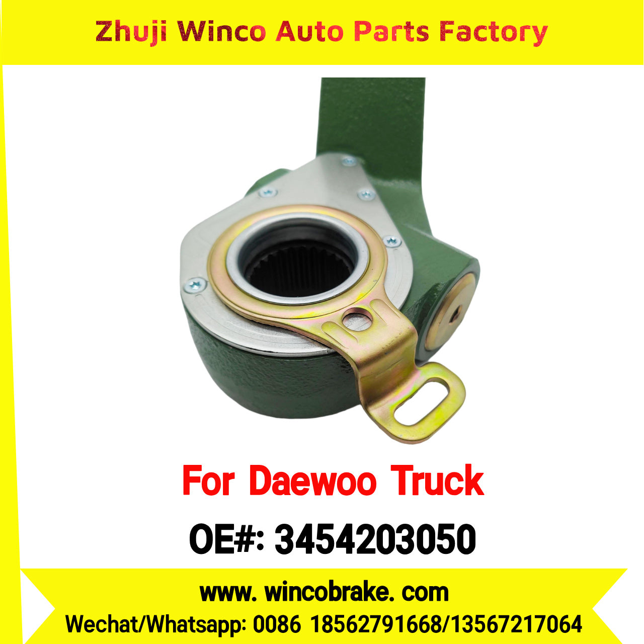 Winco OEM 3454203050 Automatic Slack Adjuster Suit to DAEWOO NOVUS TRUCKS Parts South Korea Southeast Asia Market