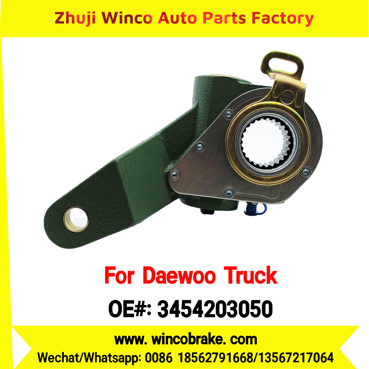 Winco OEM 3454203050 Automatic Slack Adjuster Suit to DAEWOO NOVUS TRUCKS Parts South Korea Southeast Asia Market