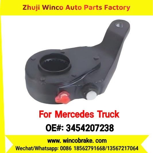 Winco OEM 3454207238 Brake Adjuster for Mercedes Benz Truck Manual Slack Adjuster Auto Parts Brake Adjusting Arm Haldex Type 1 Hole TO FIT MERCEDES Trucks RH 26 Teeth Replace Haldex