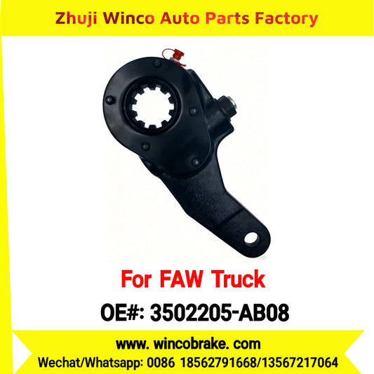 Winco OEM 3502205-AB08 Manual Slack Adjuster for Suit to China FAW Trucks FAW AOWEI Series Straight 10 Teeth Brake Systems