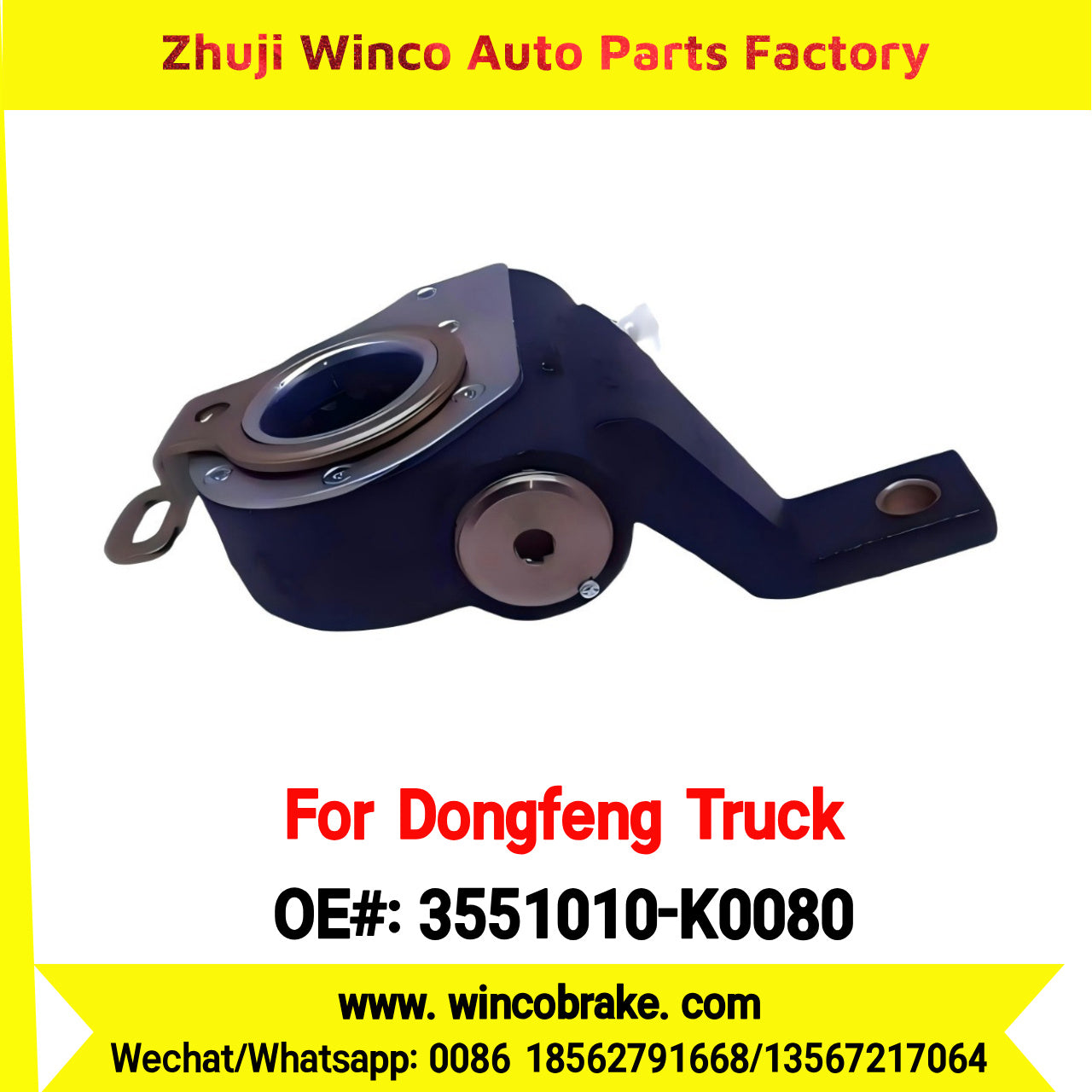 Winco OEM 3551010-K0080 Automatic Slack Adjuster for Suit to China Dongfeng Tianlong/Dalishen Truck Brake Parts