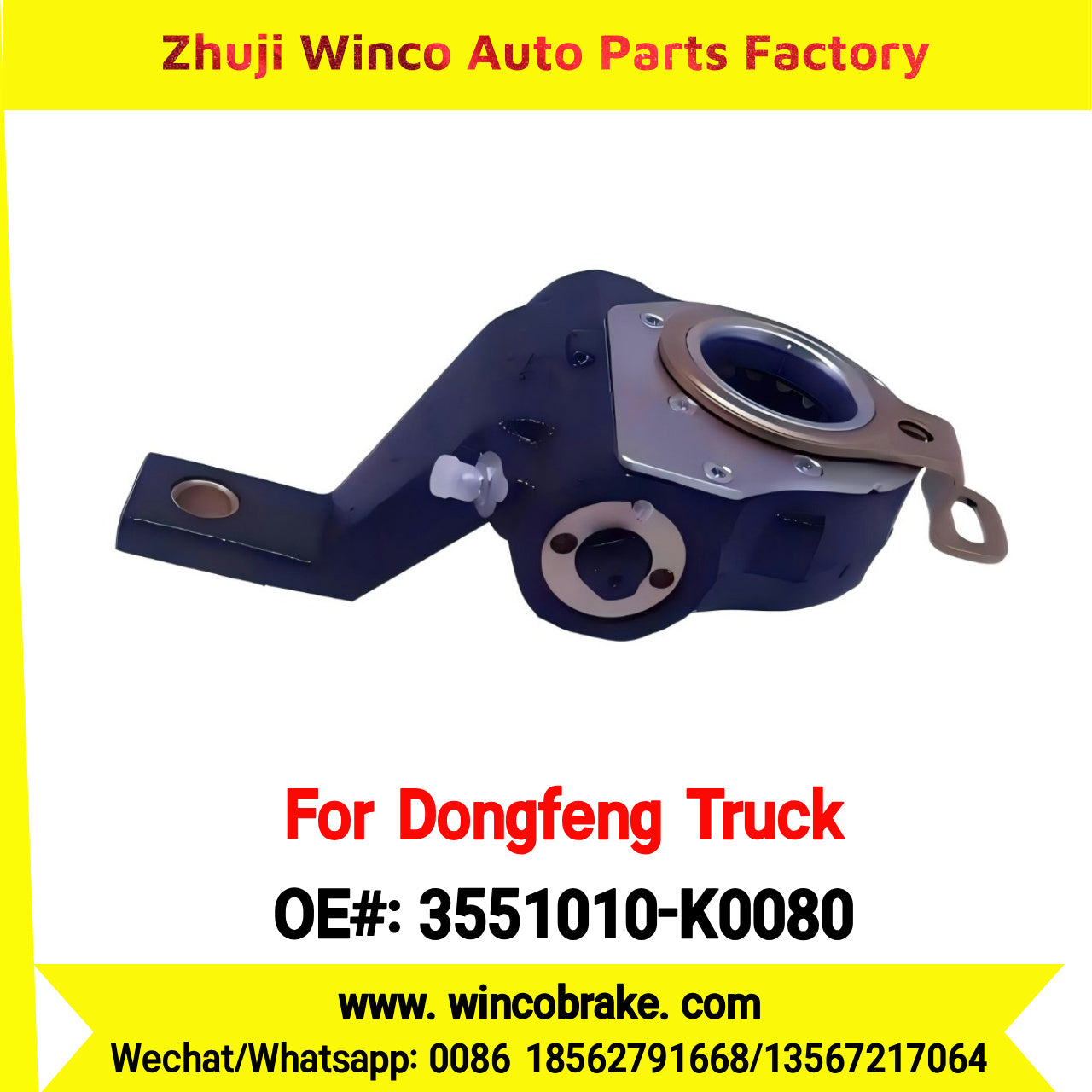 Winco OEM 3551010-K0080 Automatic Slack Adjuster for Suit to China Dongfeng Tianlong/Dalishen Truck Brake Parts