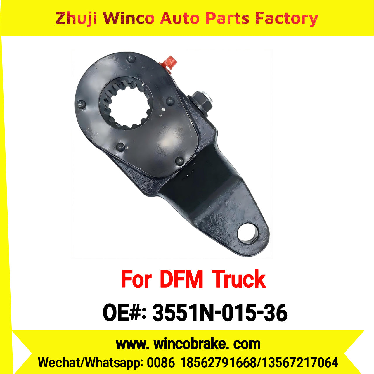 Winco OEM 3551N-015-36 Manual Slack Adjuster for Suit to Chinese DONGFENG DFM 153 Truck Front Straight RH 14 teeth
