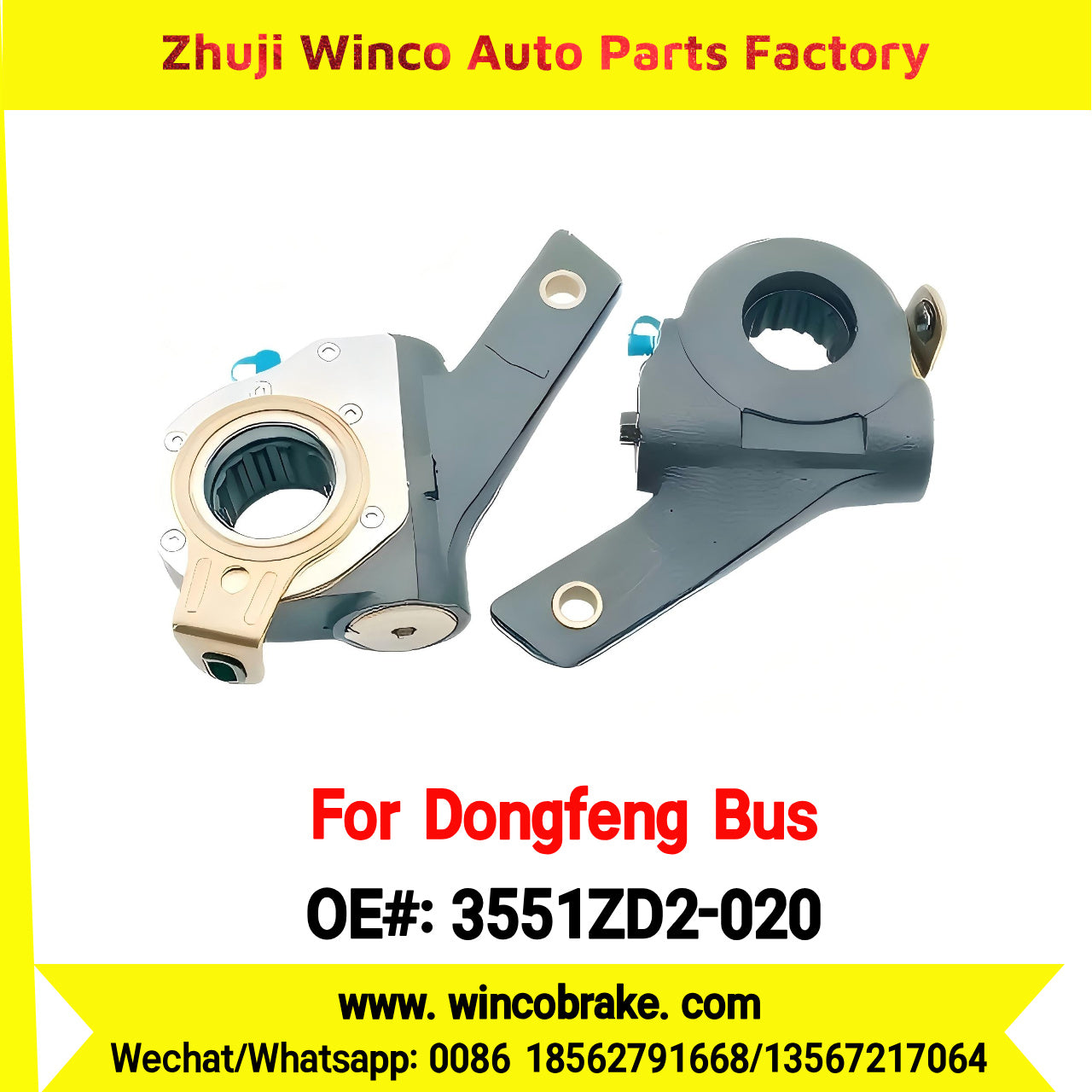 Winco OEM 3551ZD2-020 New 14 Teeth Automatic Slack Adjuster for China Yutong/Higer/King Long Bus
