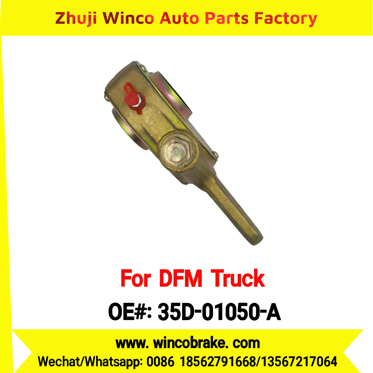 Winco OEM 35D-01050-A Manual Slack Adjuster for Suit to Chinese DONGFENG DFM Truck 140 Front Straight 14 teeth