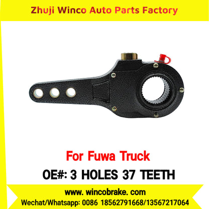 Winco OEM 3 HOLES 37 TEETH Automatic Slack Adjuster for Suit to China Fuwa Trucks Axle Front Straight 37 Teeth Brake Systems