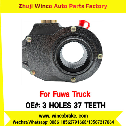 Winco OEM 3 HOLES 37 TEETH Automatic Slack Adjuster for Suit to China Fuwa Trucks Axle Front Straight 37 Teeth Brake Systems