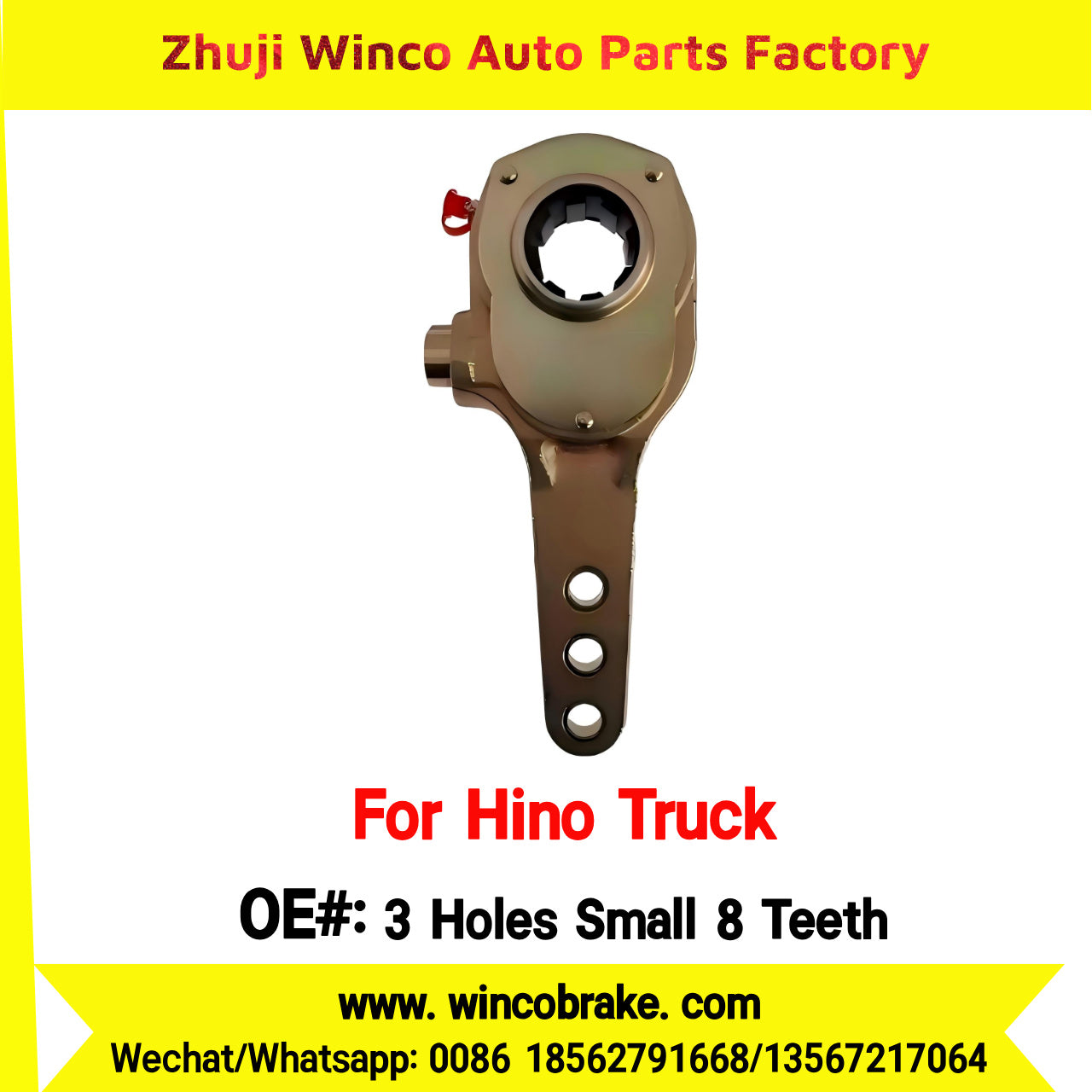 Winco OEM 3 Holes Small 8 Teeth High Quality Forging Body Manual Slack Adjuster to Fit Trailer for Southeast Asia Market