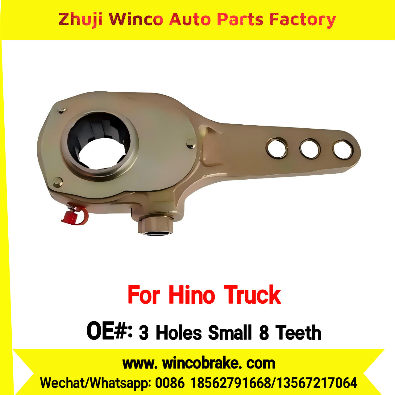 Winco OEM 3 Holes Small 8 Teeth High Quality Forging Body Manual Slack Adjuster to Fit Trailer for Southeast Asia Market