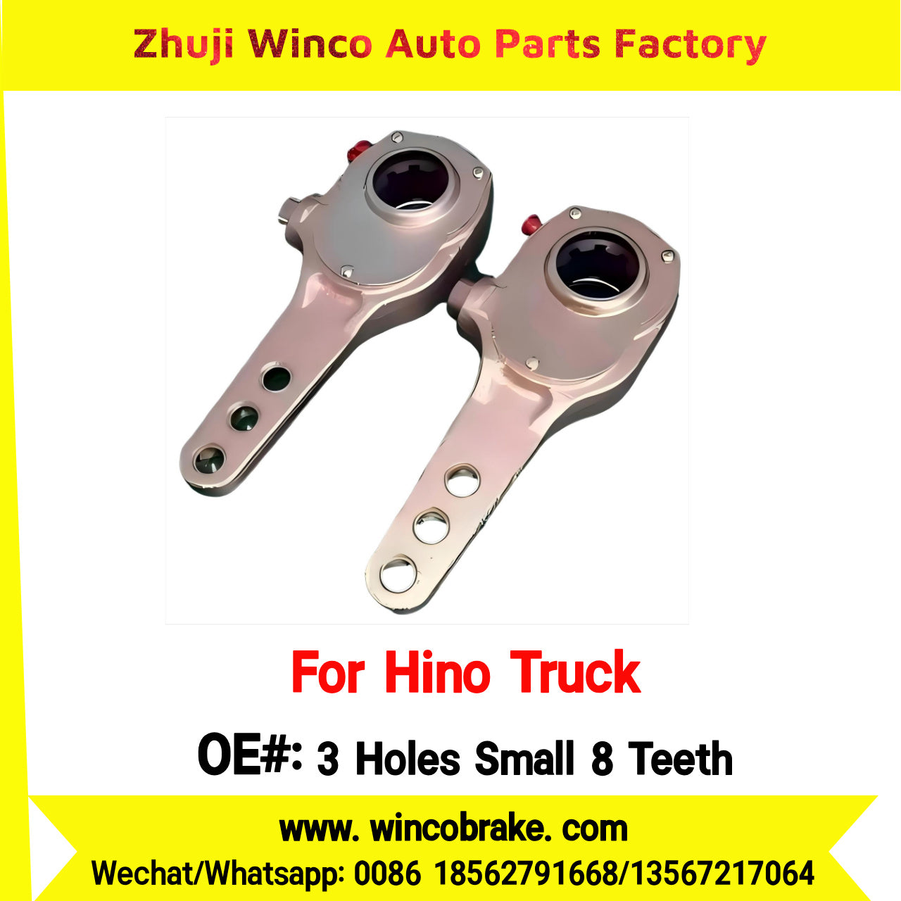 Winco OEM 3 Holes Small 8 Teeth High Quality Forging Body Manual Slack Adjuster to Fit Trailer for Southeast Asia Market