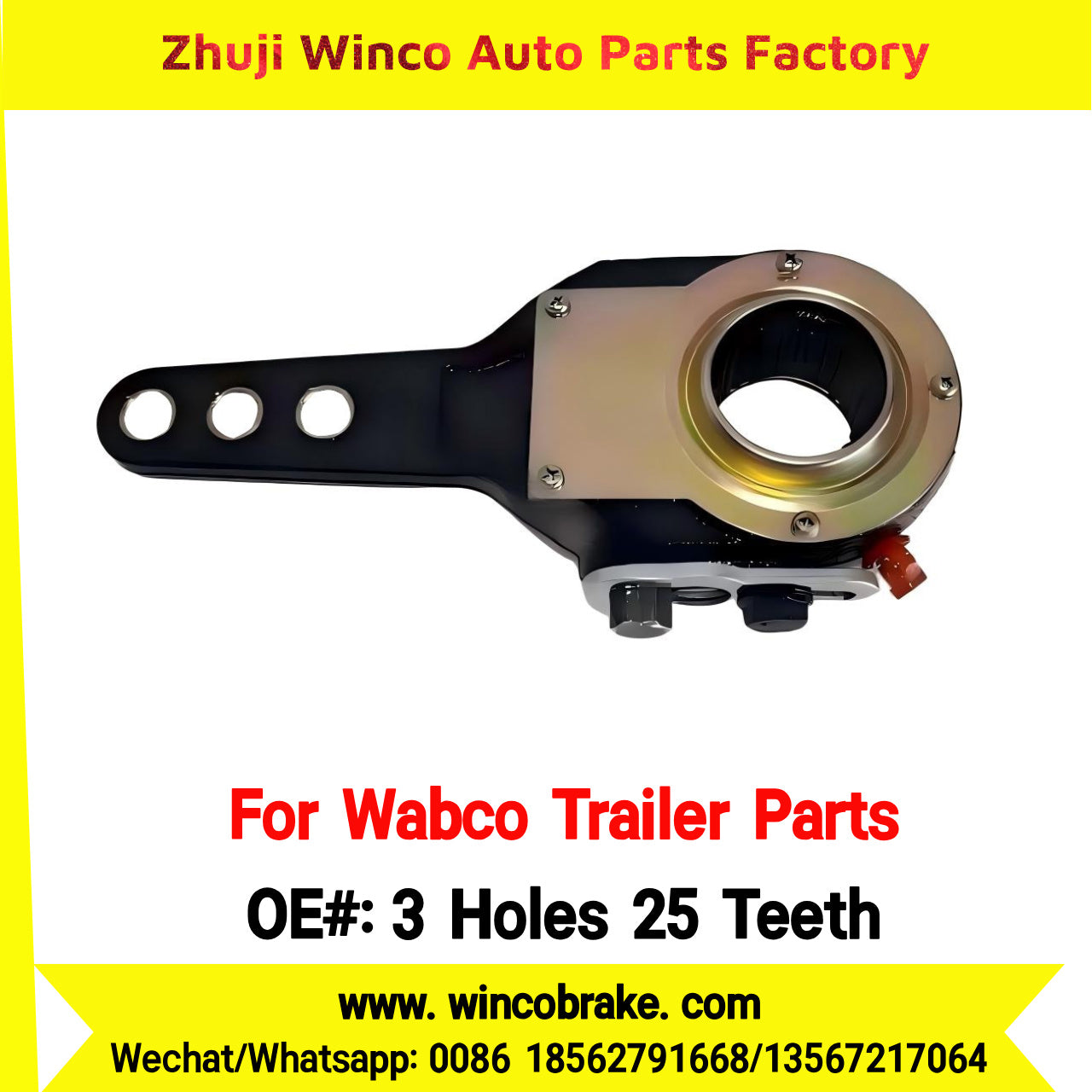 Winco OEM 3 Holes 25 Teeth Manual Brake Slack Adjuster for Trailers