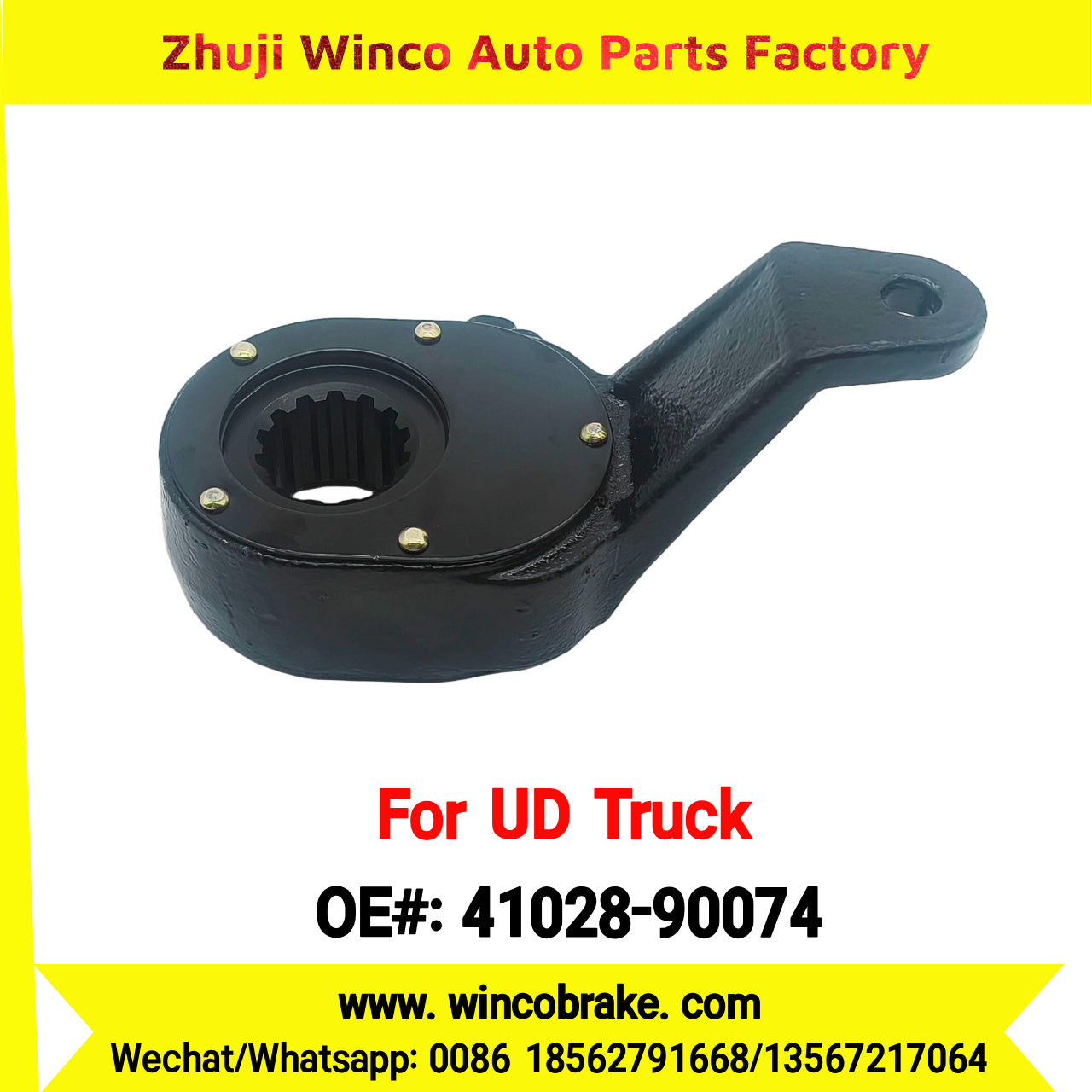 Winco OEM 41028-90074 Manual Slack Adjuster for Suit to RH NISSAN UD Trucks CW520 to Southeast Asia Market 14 Teeth