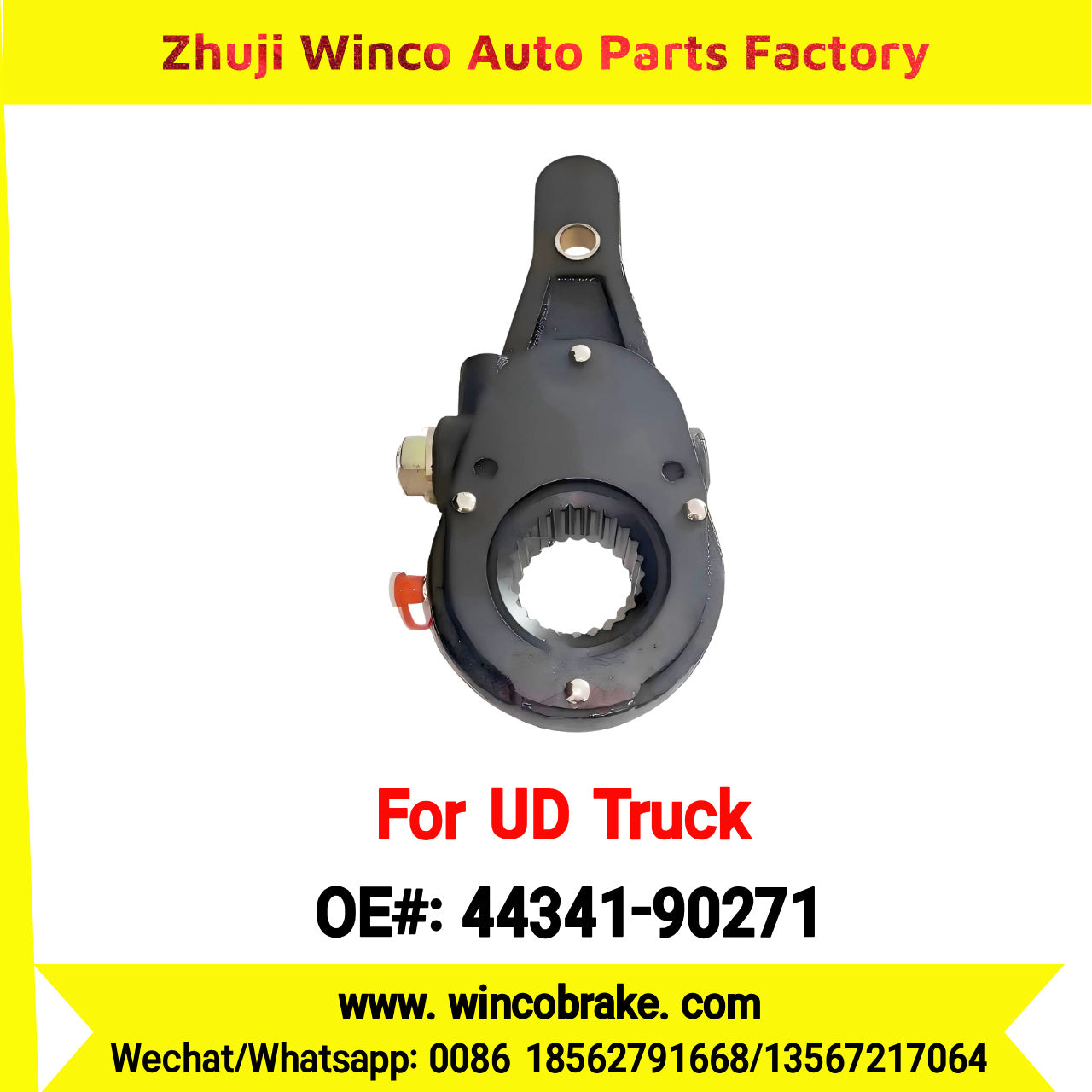 Winco OEM 44341-90271 Manual Slack Adjuster for Suit to NISSAN UD Trucks to Southeast Asia Market Straight 25 Teeth