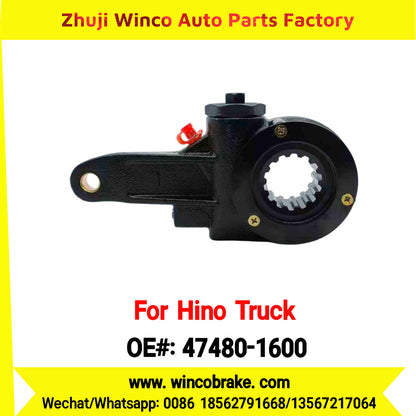 Winco OEM 47480-1600 Manual Slack Adjuster for Suit to Japanese Hino Trucks ZM TRUCKS Straight 14 Teeth Spare Parts to Fit Trailer for Southeast Asia Market