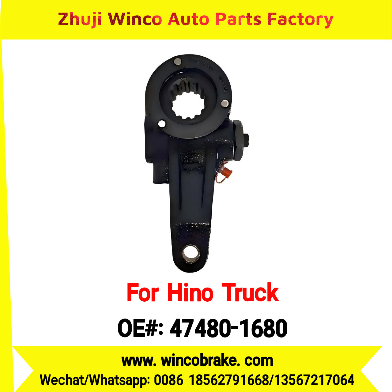 Winco OEM 47480-1680 Export Brake Slack Adjuster Rear TRUCK PARTS for Hino LSH 2000Y