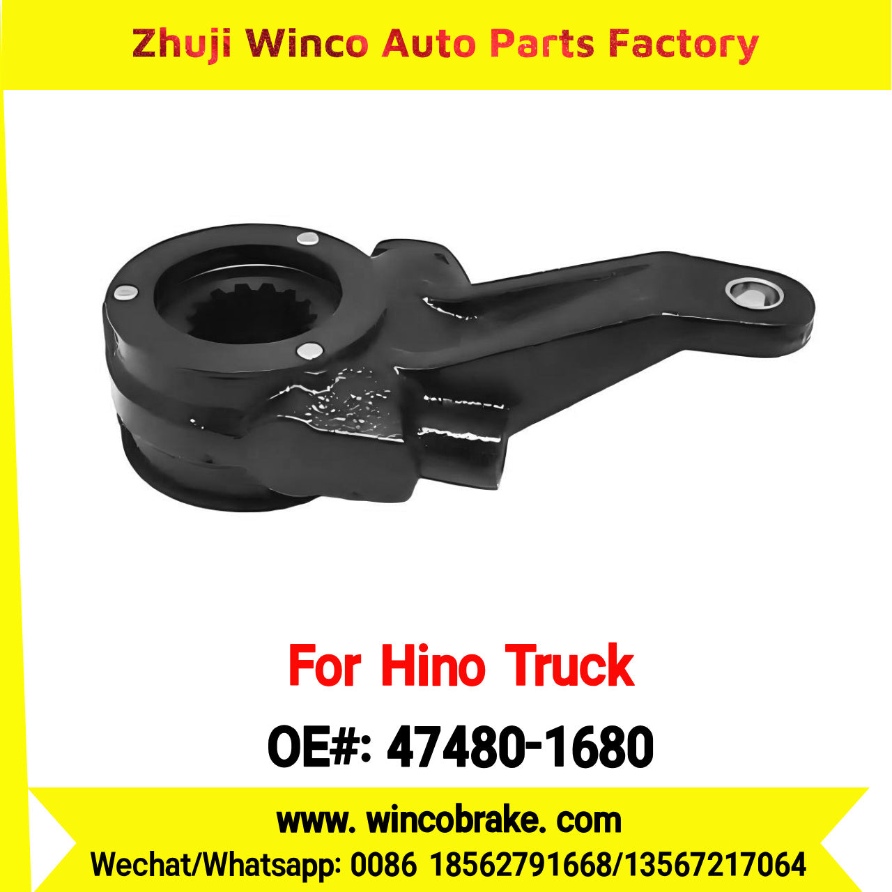 Winco OEM 47480-1680 Export Brake Slack Adjuster Rear TRUCK PARTS for Hino LSH 2000Y
