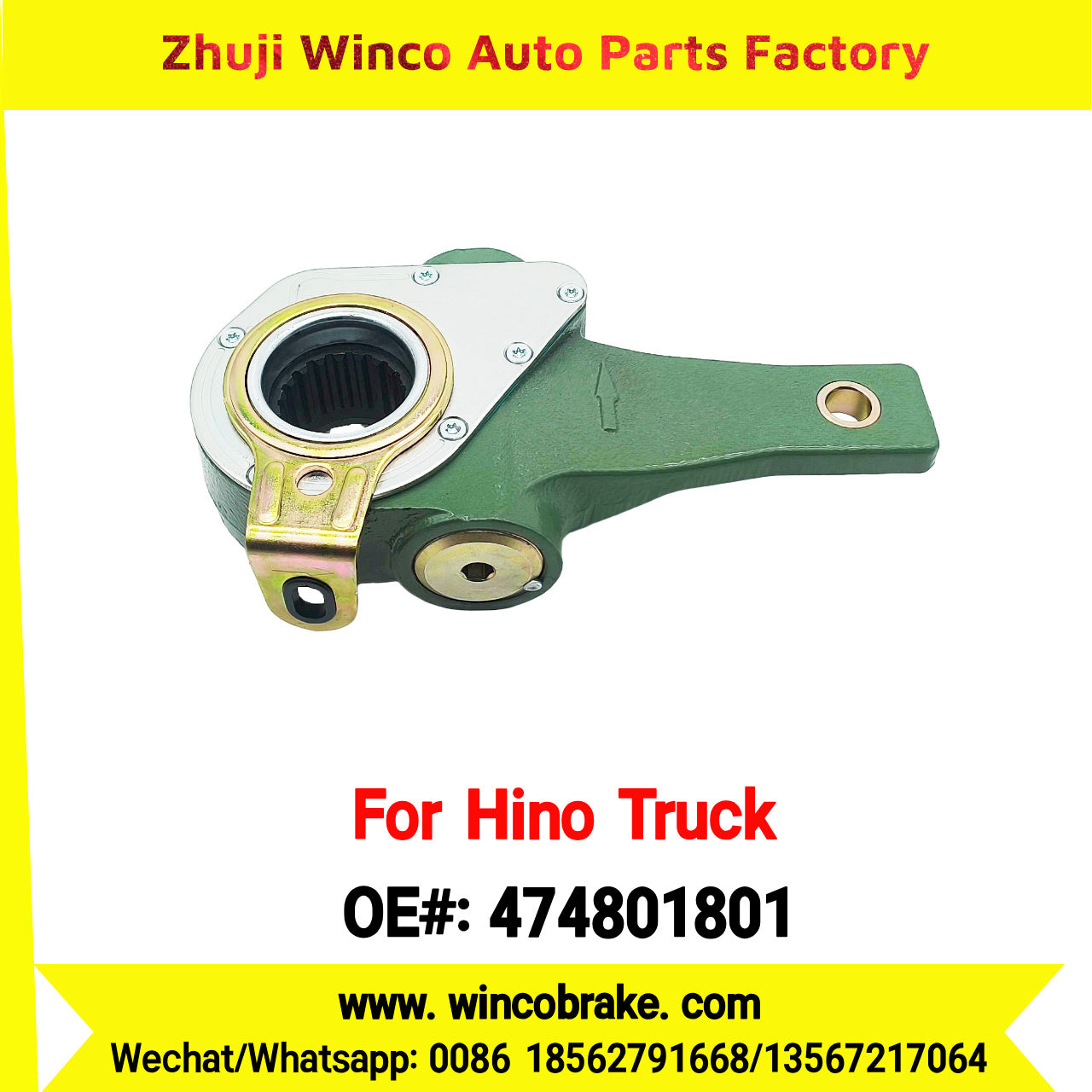 Winco OEM 474801801 Automatic Slack Adjuster for Suit to Japanese HINO Truck Spare Parts REPLACES HALDEX 12256