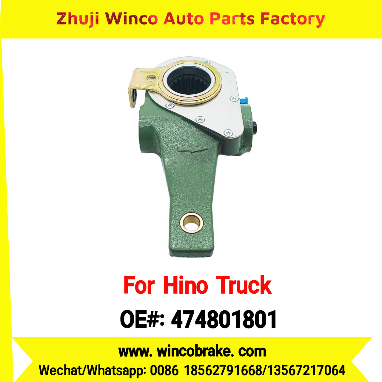 Winco OEM 474801801 Automatic Slack Adjuster for Suit to Japanese HINO Truck Spare Parts REPLACES HALDEX 12256