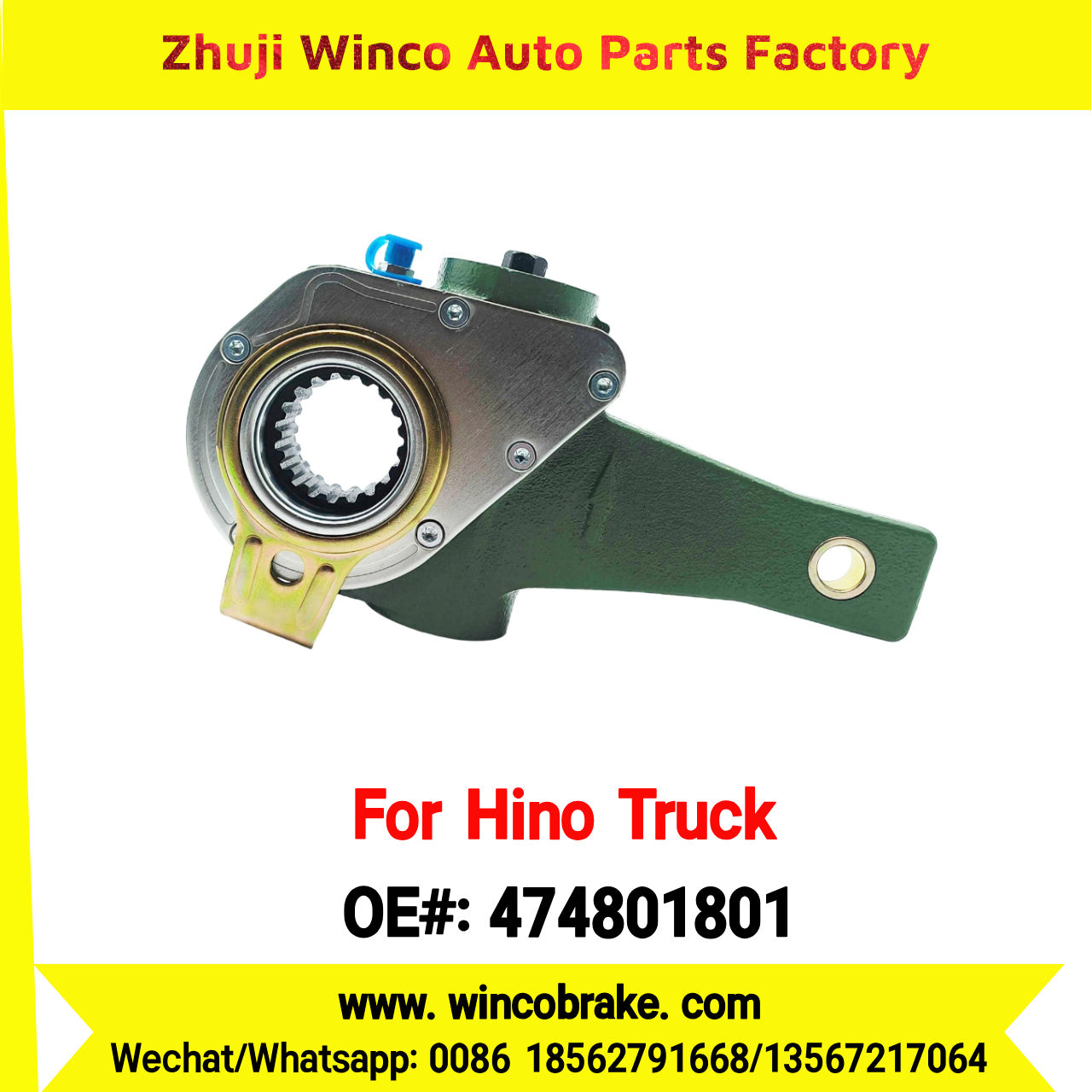Winco OEM 474801801 Automatic Slack Adjuster for Suit to Japanese HINO Truck Spare Parts REPLACES HALDEX 12256