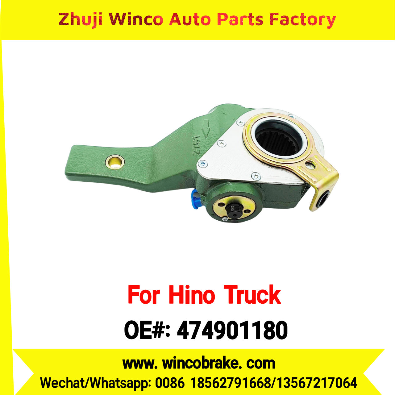 Winco OEM 474901180 Automatic Slack Adjuster for Suit to Japanese HINO Truck Spare Parts REPLACES HALDEX 12255